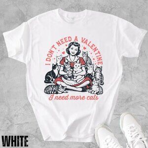 Cat Lover Tee, Valentines Day Cat Shirt, Funny Cat Valentine Tshirt